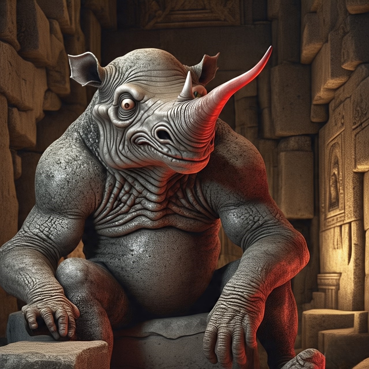 manusia badak berhidung pinokio