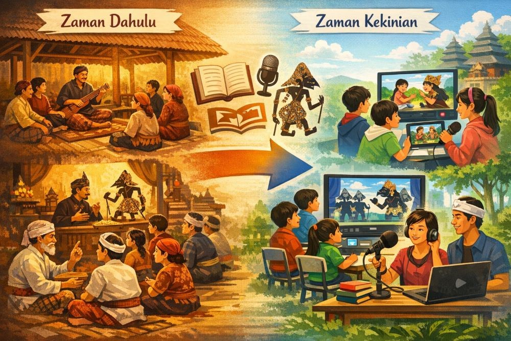 Mekanisme Edukasi Sastra Lisan Masyarakat Sunda, Jawa dan Bali pada Zaman Dahulu dan Zaman Kekinian