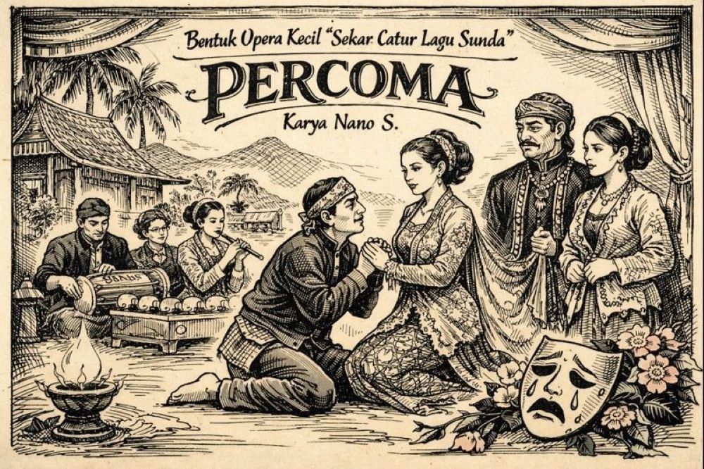 Bentuk Opera Kecil atau Sekar Catur Lagu Sunda Berjudul Percoma dari Nano S.