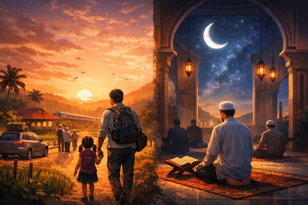 antara mudik dan itikaf kosapoin