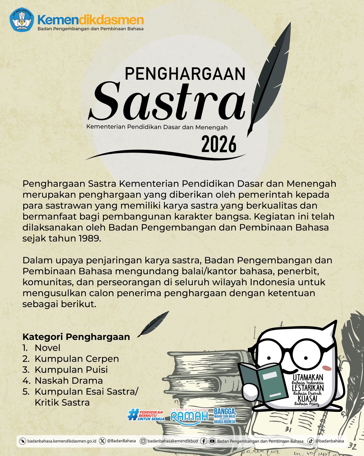 PENGHARGAAN SASTRA 3