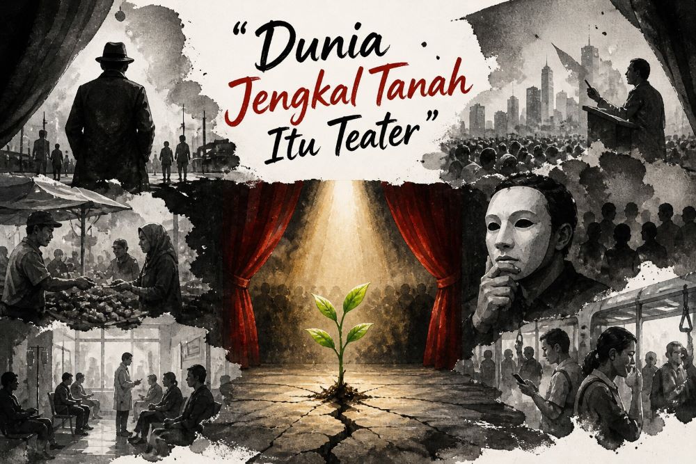 ESSAI dunia jengkal tanah itu teater karya Dom puntila kosapoin