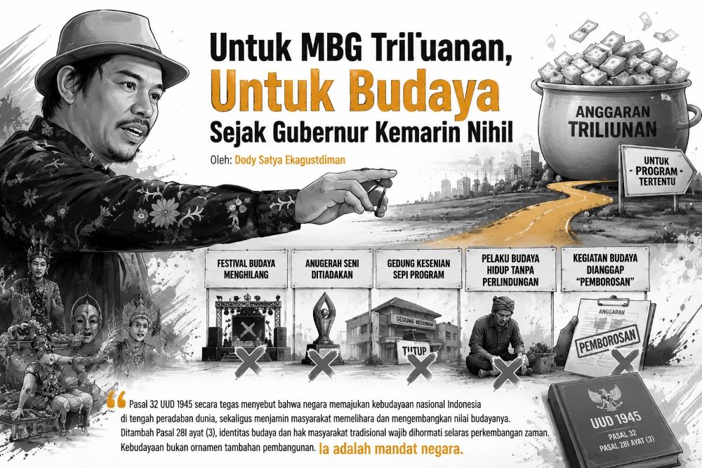 uNTUK mbg triliunan untuk budaya sejak gubernur kemarin nihil