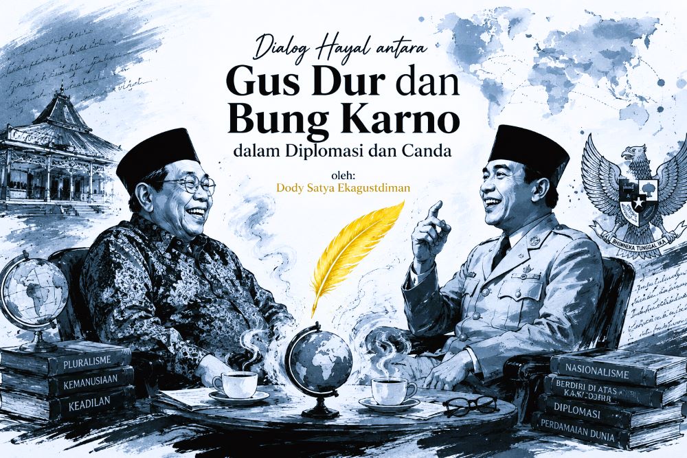 Dialog Hayal antara Gus Dur dan Bung Karno dalam Diplomasi dan Canda