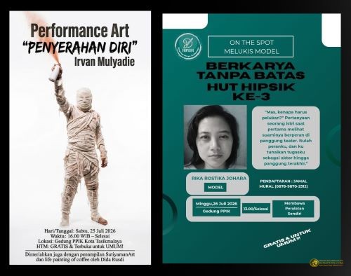 Pameran HUT ke-3 HIPSIK Menghadirkan Kolaborasi Seni Spektakuler dan Ruang Kreatif Masyarakat di Tasikmalaya poster pameran
