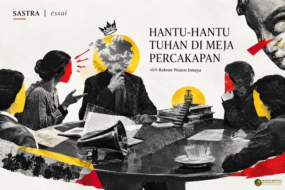 hantu hantu tuhan di meja percakapan