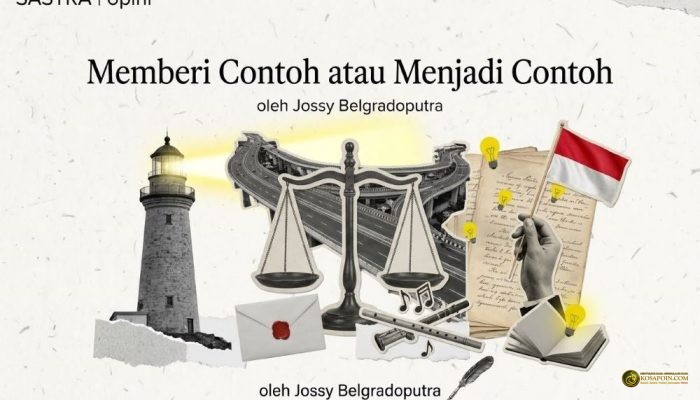 memberi contoh atau menjadi contoh